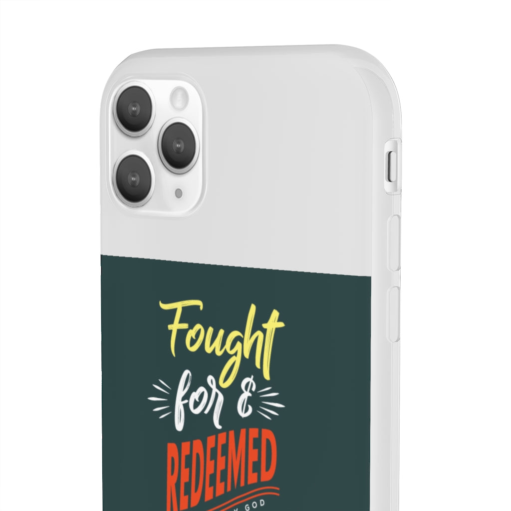 fought for and  redeemed Flexi Phone Case. compatible with select IPhone & Samsung Galaxy Phones Printify