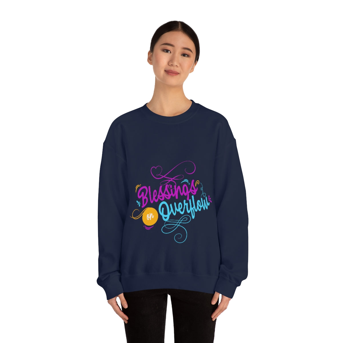 Blessings On Overflow Unisex Heavy Blend™ Crewneck Sweatshirt Printify