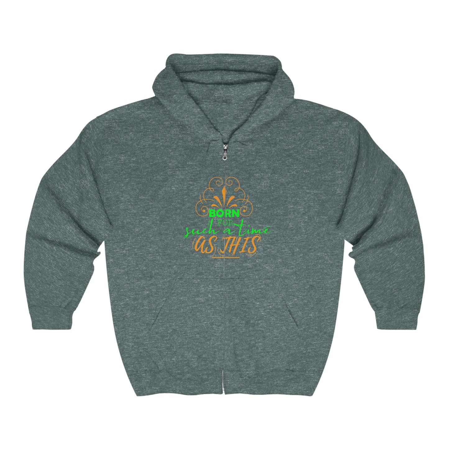 Born For Such A Time As This Unisex Heavy Blend Full Zip Hooded Sweatshirt
