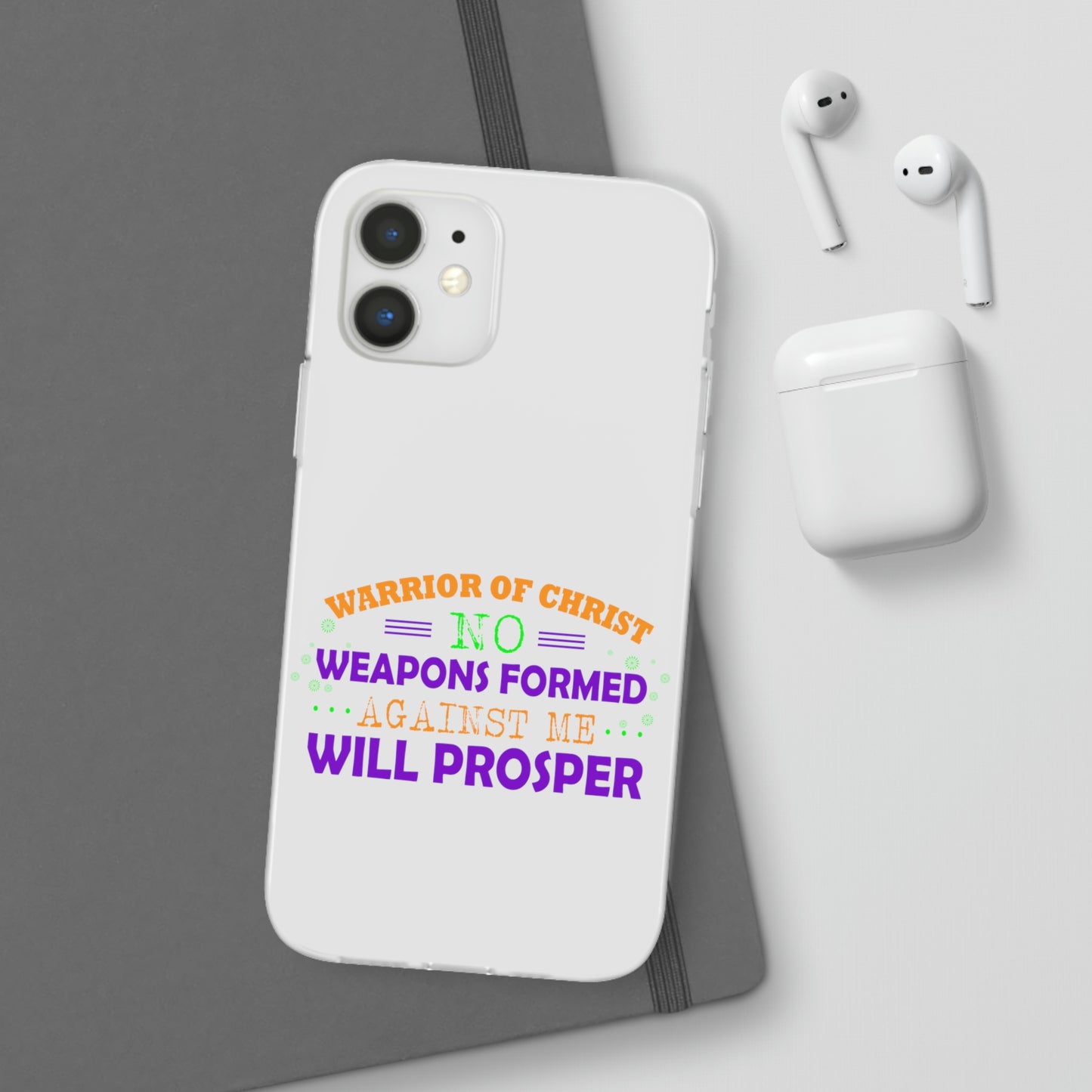 Warrior Of Christ No Weapons Formed Against Me Will Prosper Flexi Phone Case