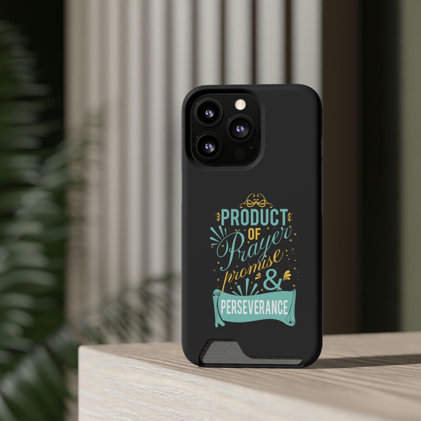 Product Of Prayer Promise And Perseverance Phone Case With Card Holder