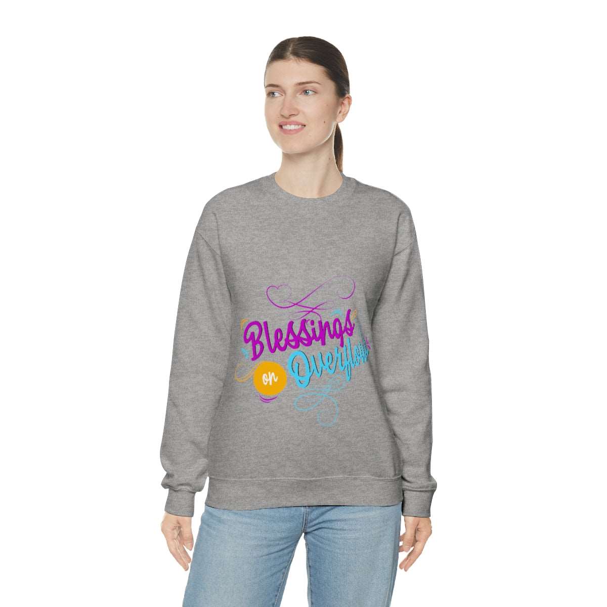 Blessings On Overflow Unisex Heavy Blend™ Crewneck Sweatshirt Printify