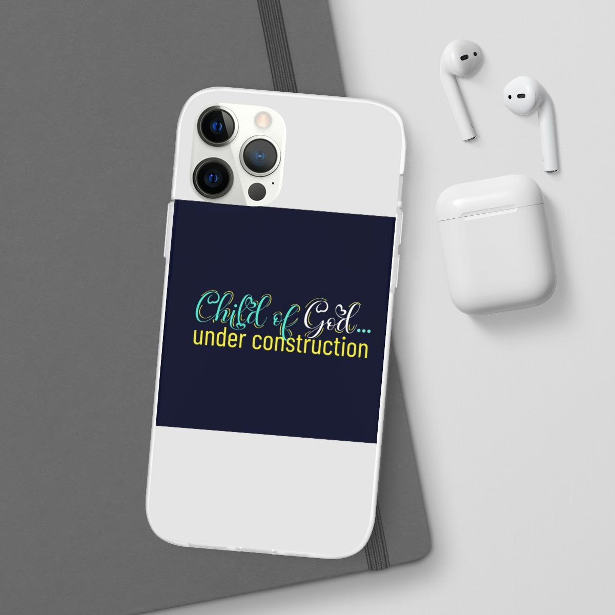 Child of God Under Construction Flexi Phone Case.compatible with select IPhone & Samsung Galaxy Phones Printify