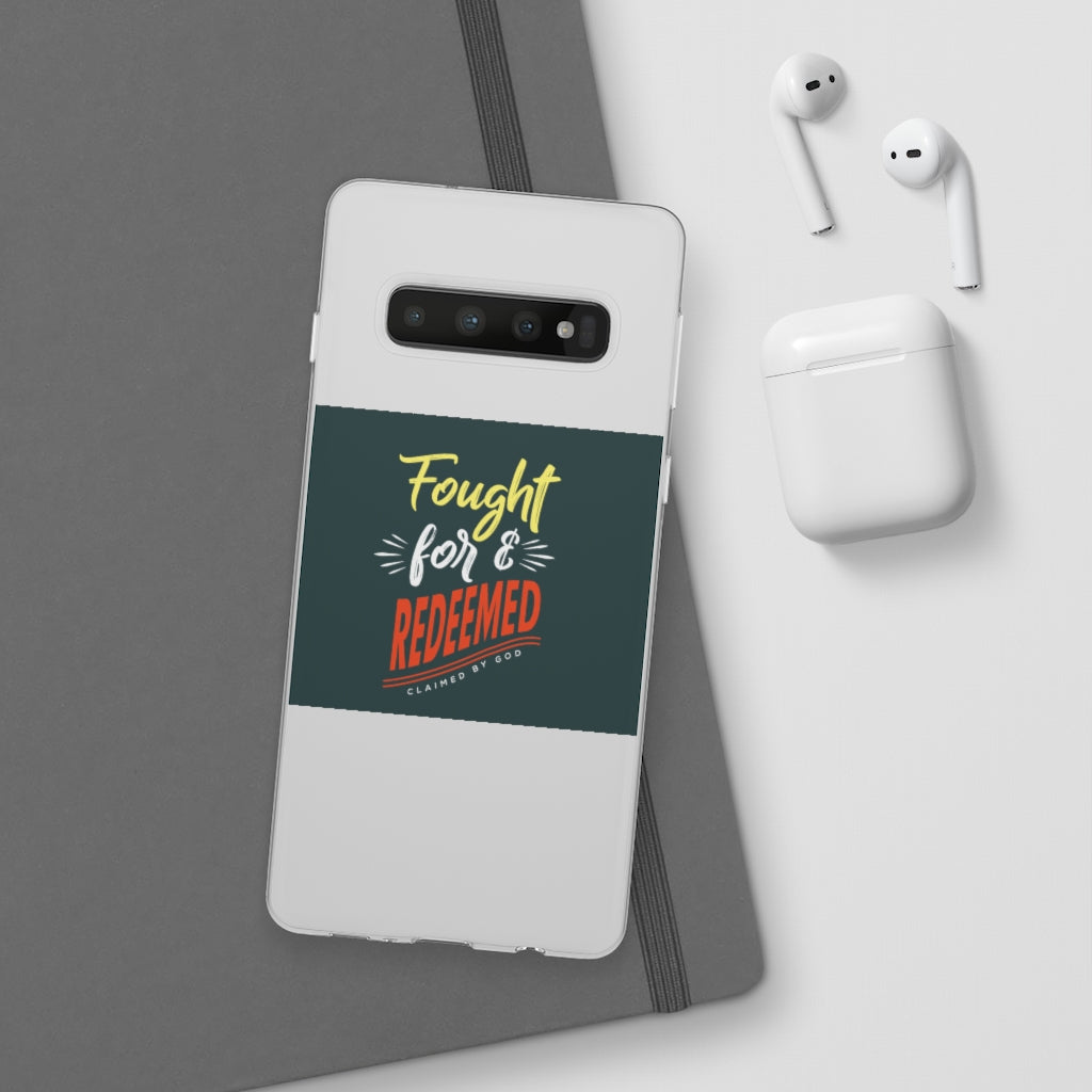 fought for and  redeemed Flexi Phone Case. compatible with select IPhone & Samsung Galaxy Phones Printify