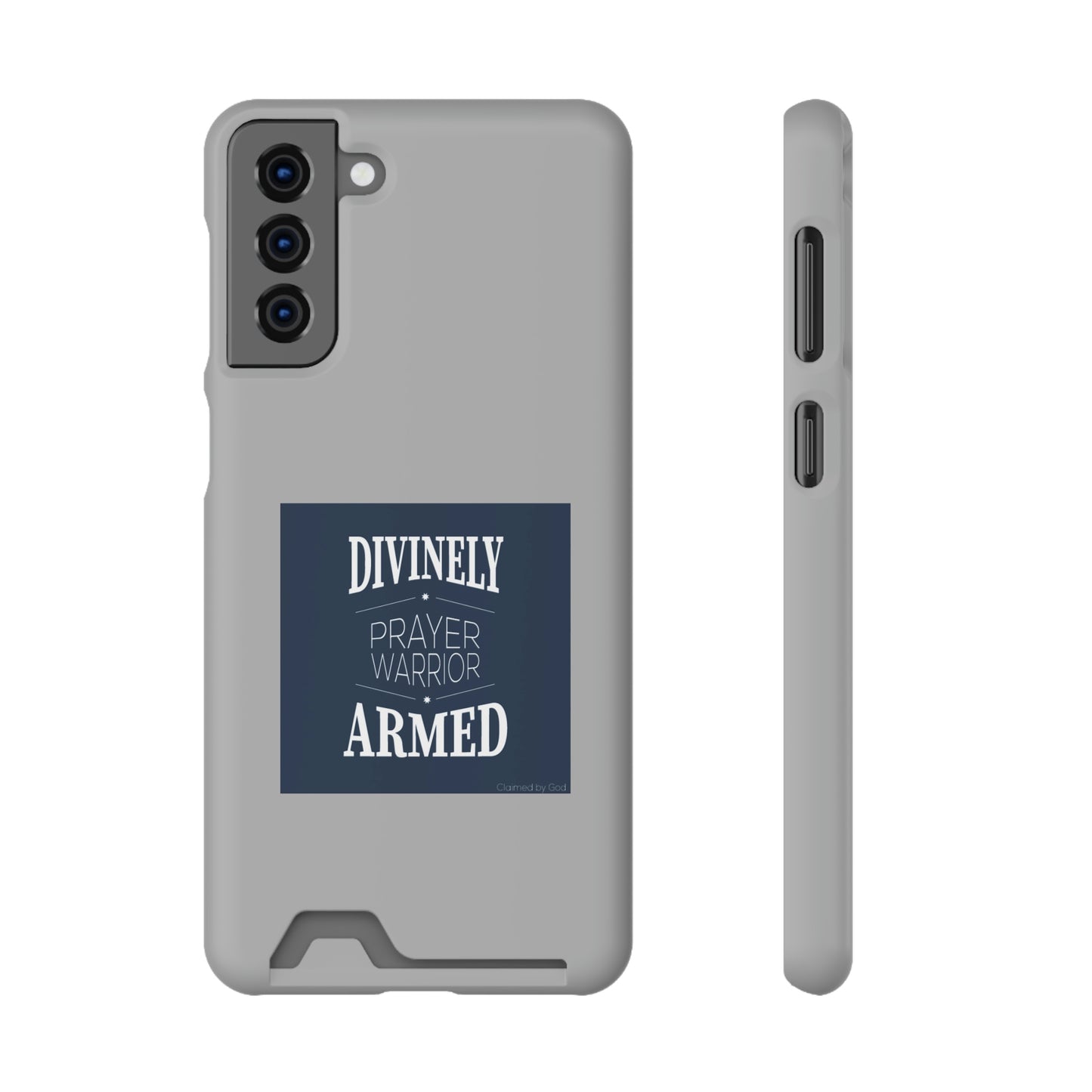 Divinely Armed Prayer Warrior Phone Case With Card Holder