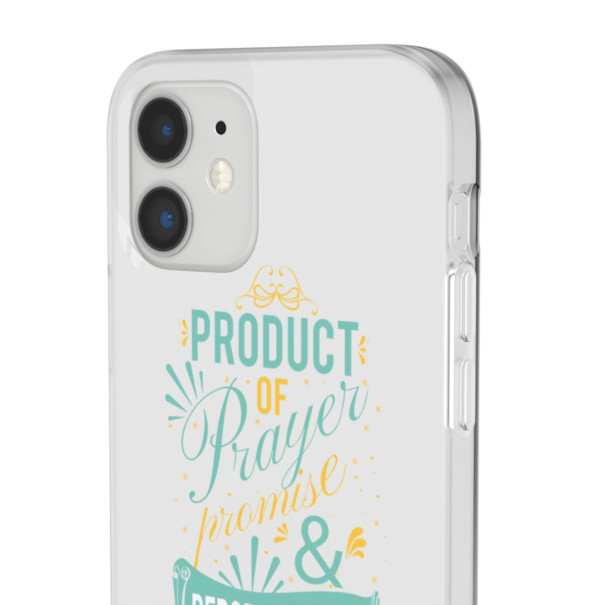 Product of Prayer Promise and Perseverance Flexi Phone Case. compatible with select IPhone & Samsung Galaxy Phones Printify