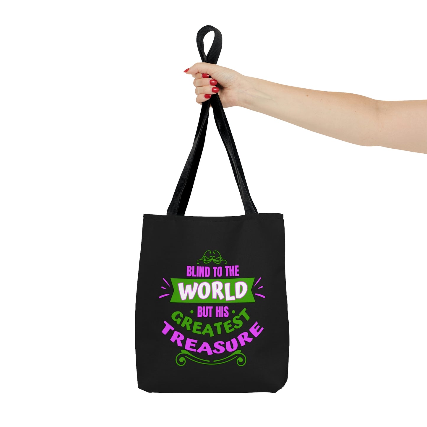 Blind To The World But His Greatest Treasure Tote Bag