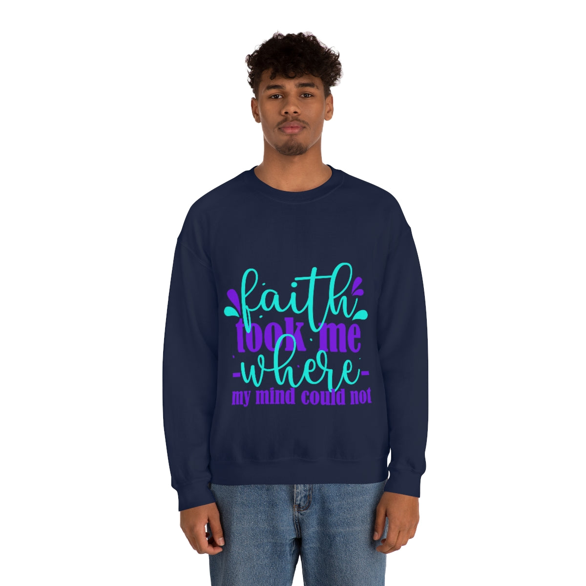 Faith Took Me Where My Mind Could Not Unisex Heavy Blend™ Crewneck Sweatshirt Printify