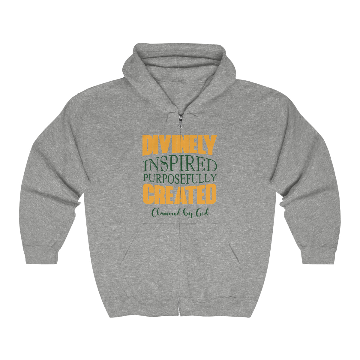 Divinely Inspired Purposefully Created Unisex Heavy Blend Full Zip Hooded Sweatshirt Printify