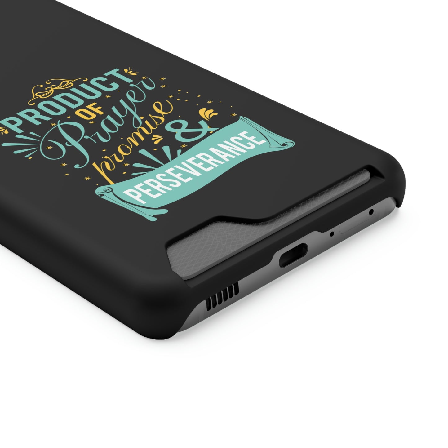 Product Of Prayer Promise And Perseverance Phone Case With Card Holder